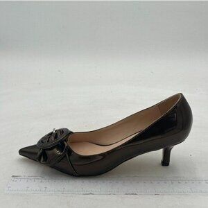 YDN Women's Low Kitten Heel Pumps - Pointed Toe Dress Shoes, Soft Suede Look, Office & Party - View #7